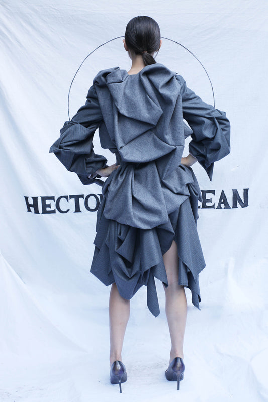 Draped Wool Jacket